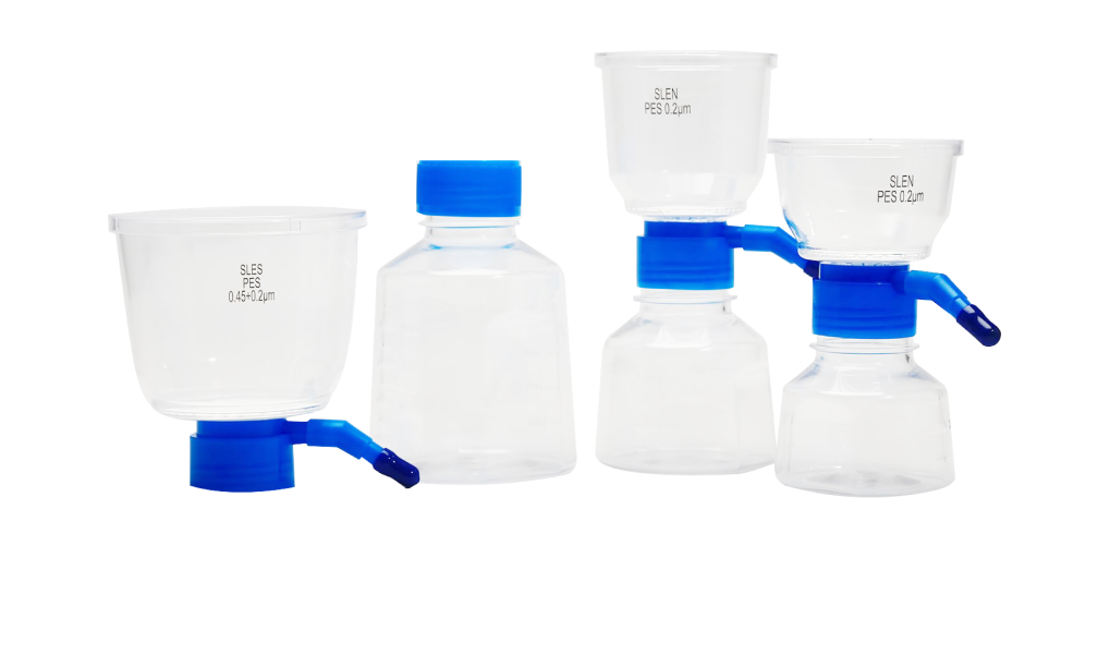 COBETTER Bottle Top Vacuum Filter Sterile Filtration System 0.22μm PES Membrane, Volume 500mL